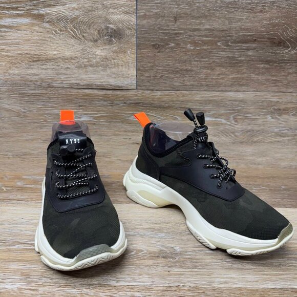 Steve Madden Myles Green Camouflage Leather/Textile Sneakers Women's Size 7.5 - Picture 6 of 7